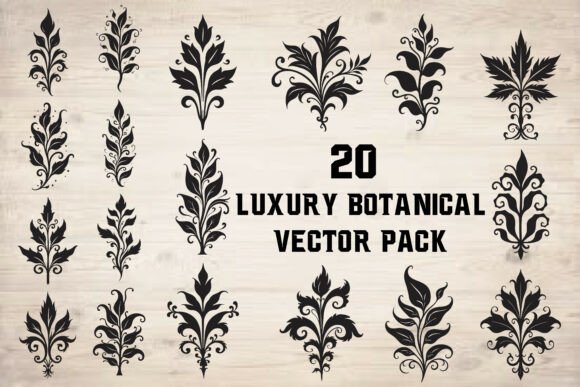 Decorative Leaf Scroll Elements