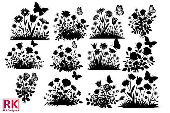 Floral and Butterfly Vecto Svg Bundle