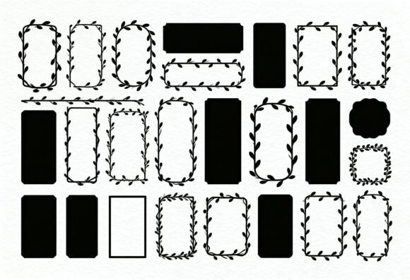 Floral Borders and Frames SVG Clipart