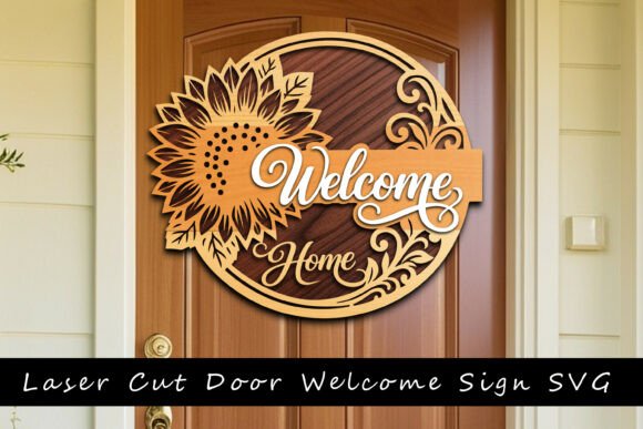 Sunflower Welcome Sign SVG