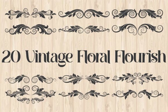 Vintage Floral Flourish Vector